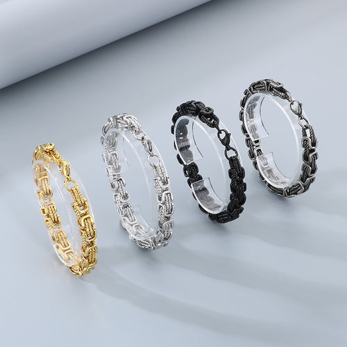 Byzantine Twist Titanium Steel Bracelet