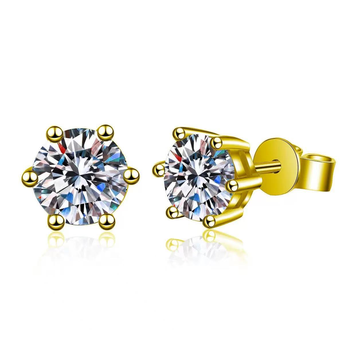 Classic Six-Prong Zircon Stud Earrings