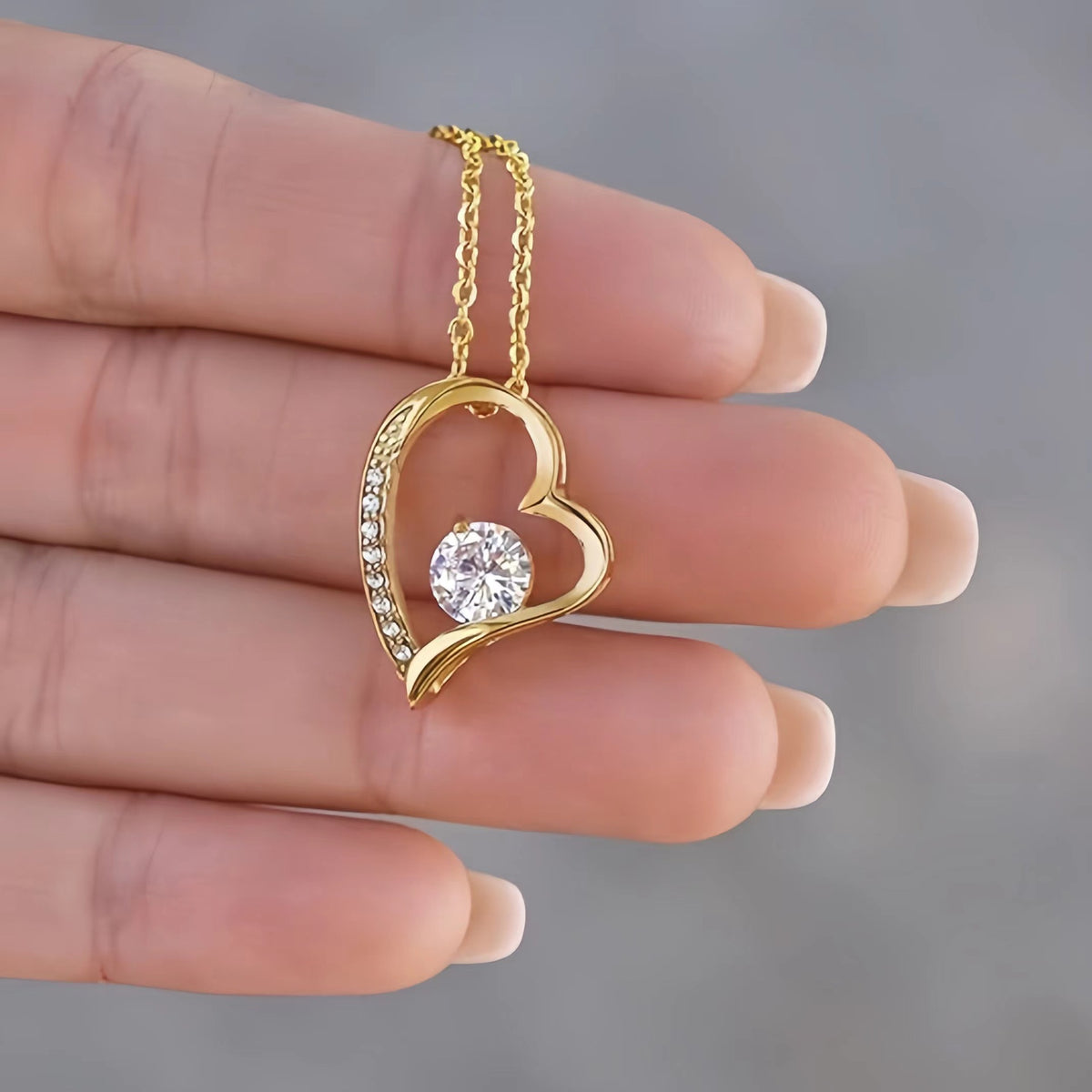 Sparkling Heart Zirconia Necklace