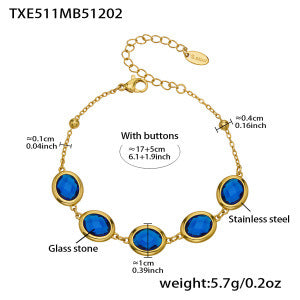 Translucent Multi-Faceted Glass Stone Jewelry Set