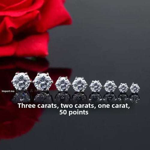 Classic Six-Prong Zircon Stud Earrings
