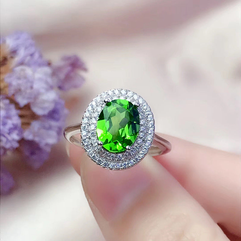 High-End Imitation Diamond Six-Claw Ring