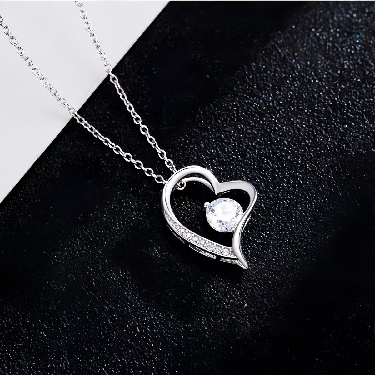 Sparkling Heart Zirconia Necklace