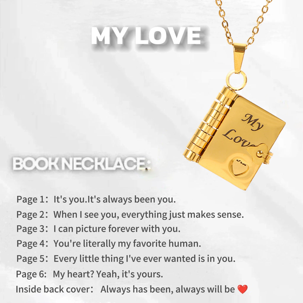 Engravable Heart Geometric Titanium Steel Necklace