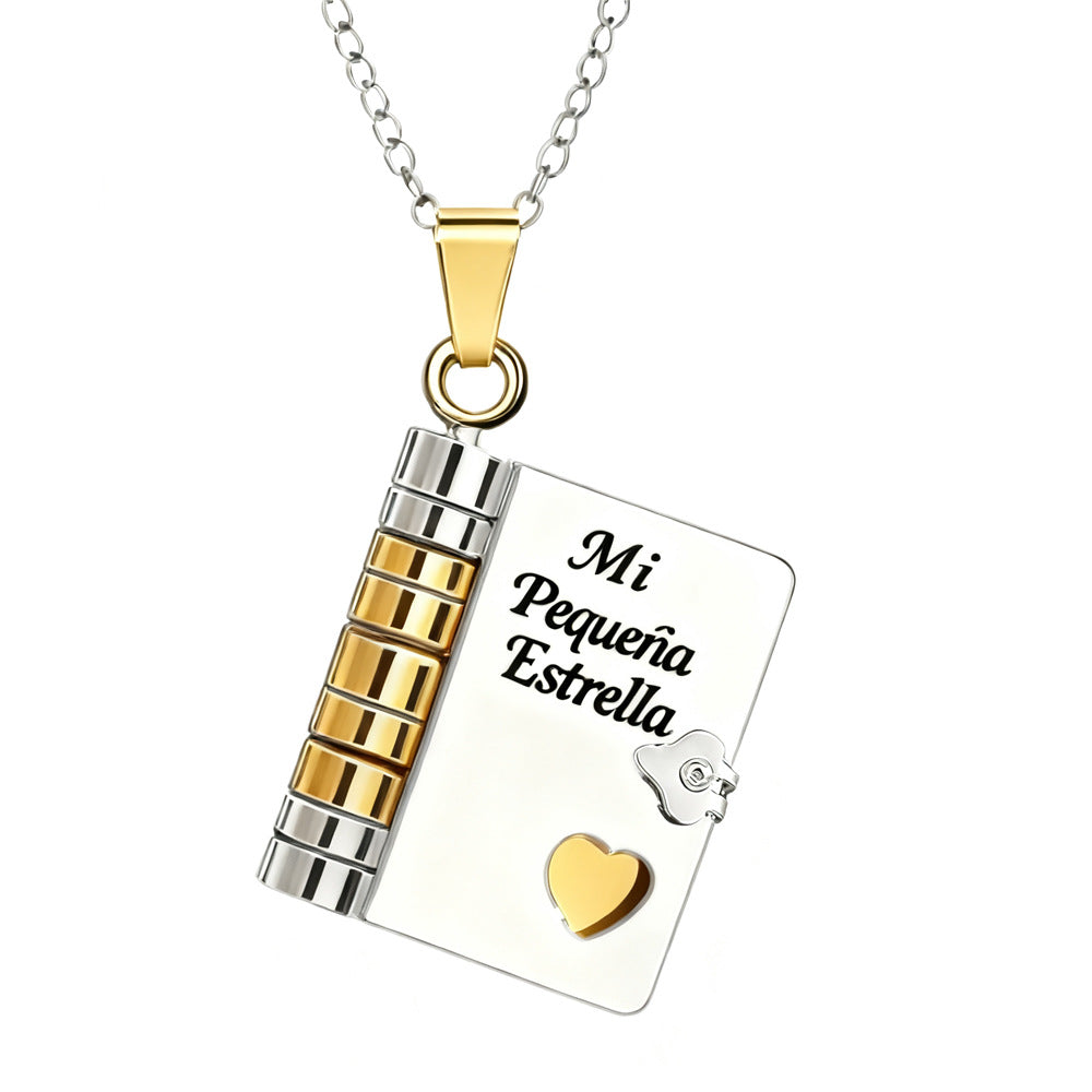 Engravable Heart Geometric Titanium Steel Necklace