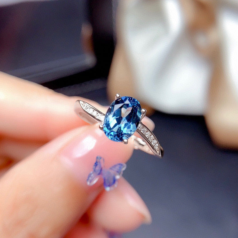 High-End Imitation Diamond Six-Claw Ring