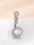 Stainless Steel Diamond Navel Ring Jewelry