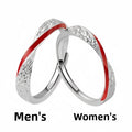 Red Thread Sterling Silver Couple Ring