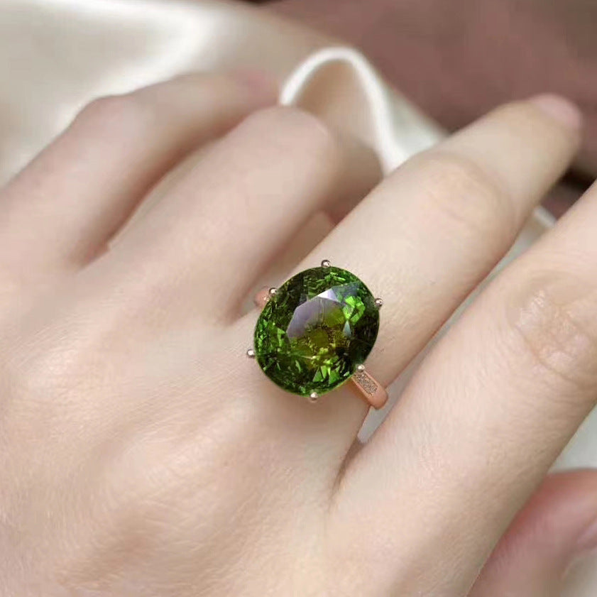 High-End Imitation Diamond Six-Claw Ring