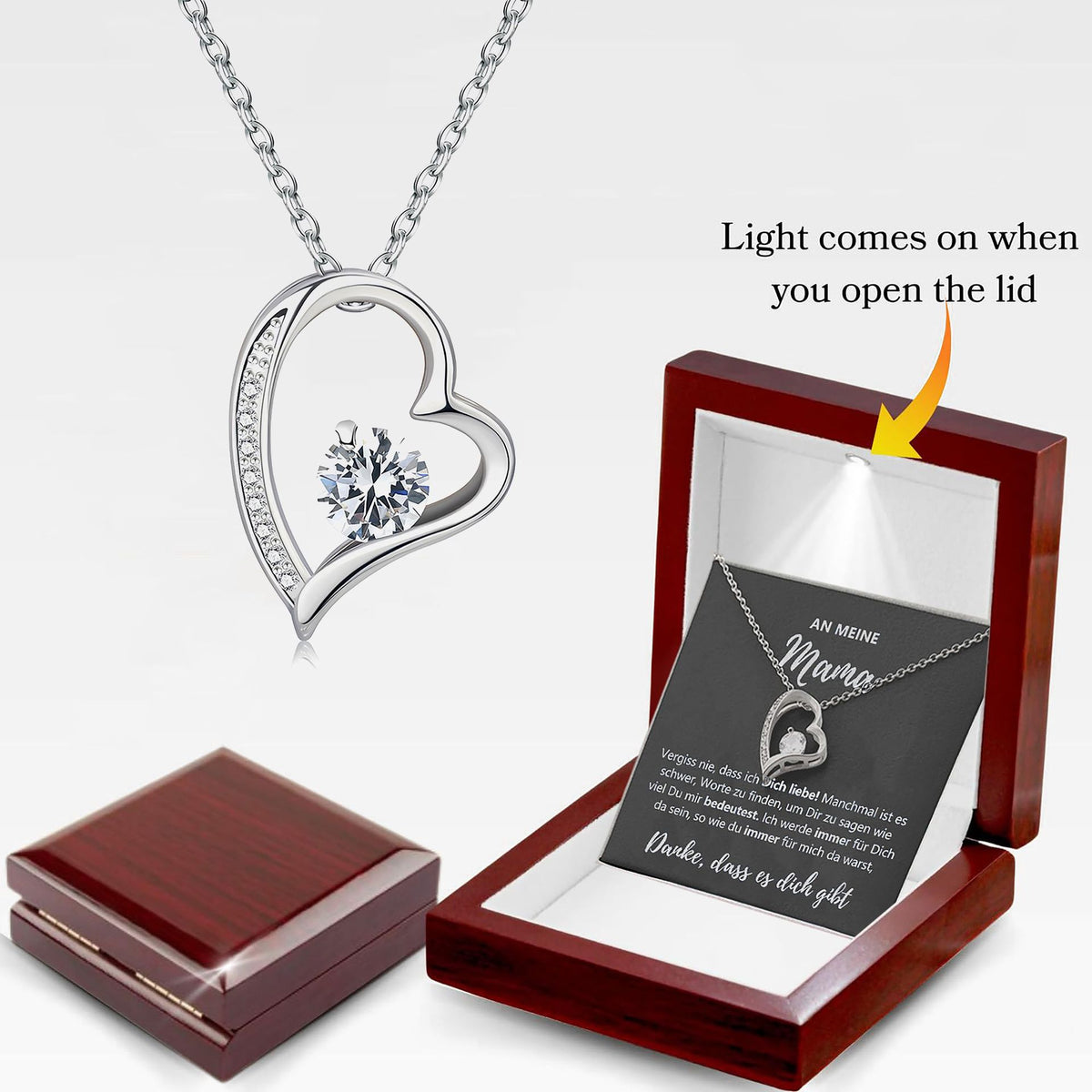 Sparkling Heart Zirconia Necklace