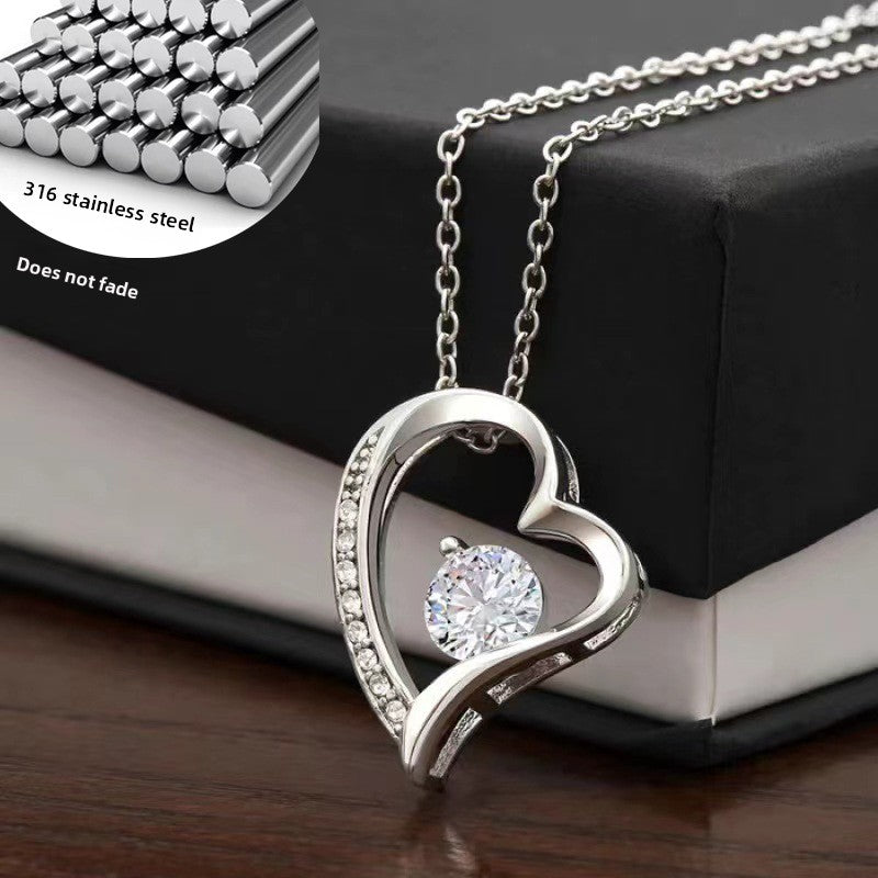 Sparkling Heart Zirconia Necklace