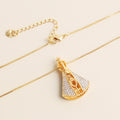 Double-Sided Necklace with Colorful Zircon