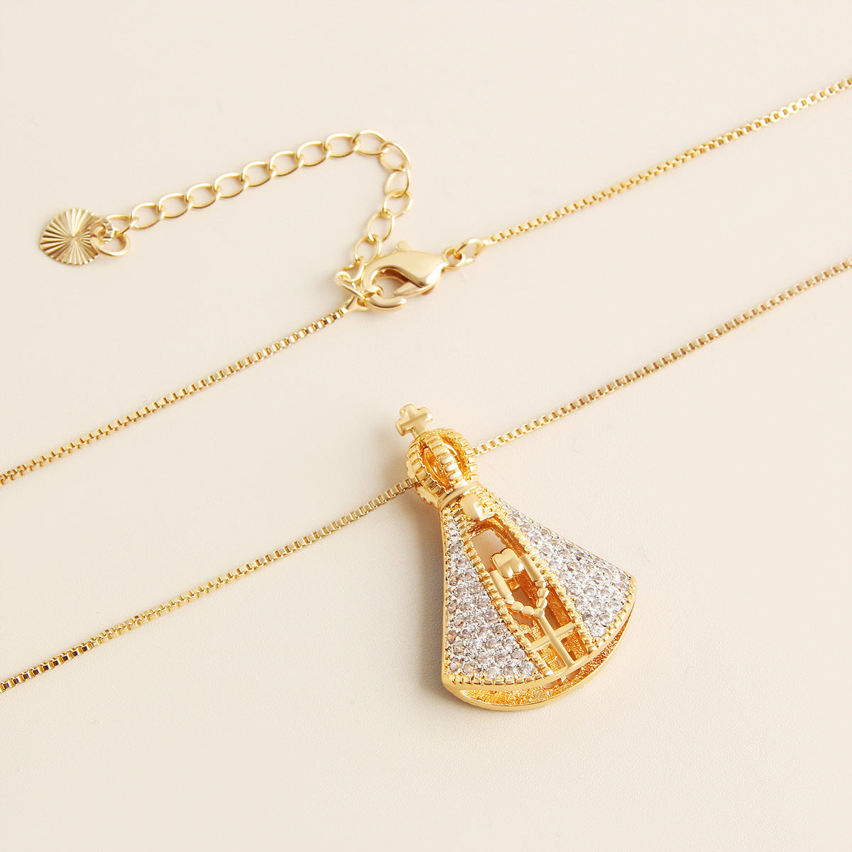 Double-Sided Necklace with Colorful Zircon
