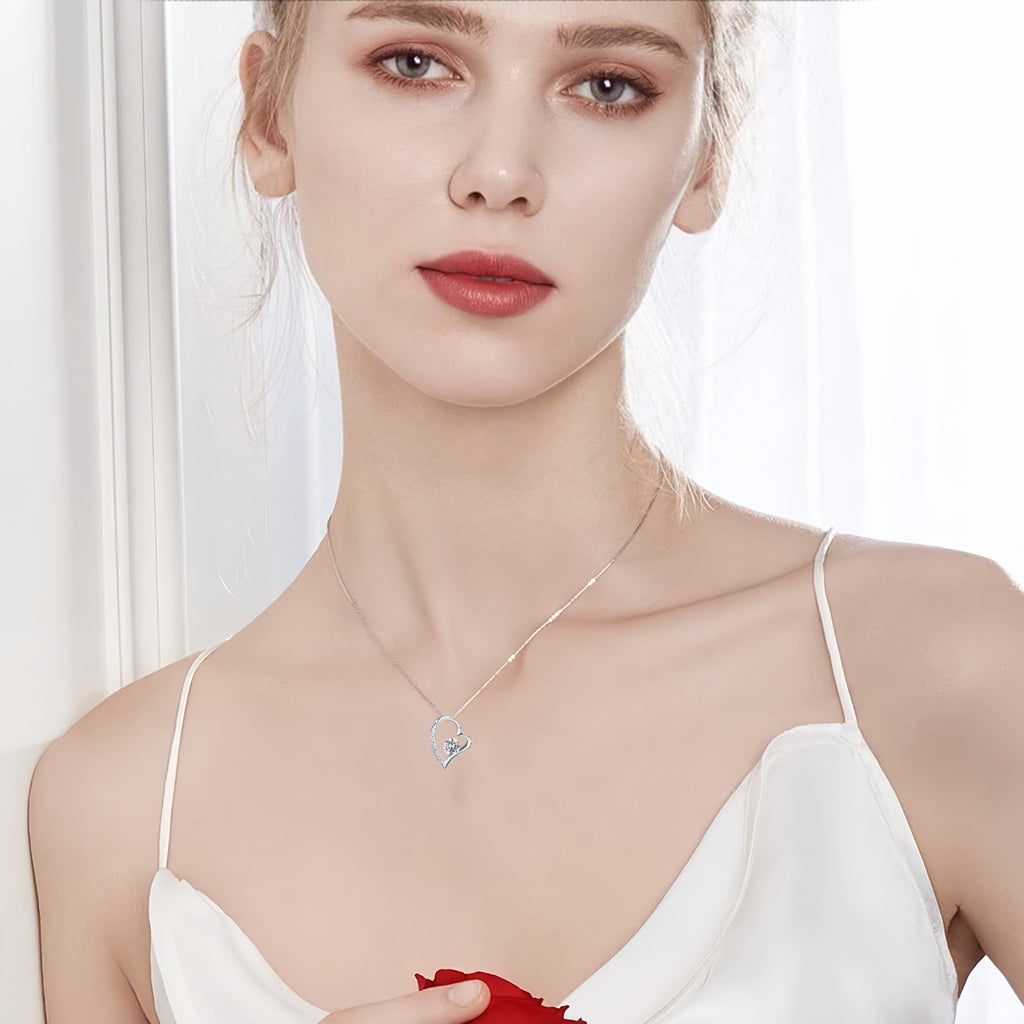 Sparkling Heart Zirconia Necklace