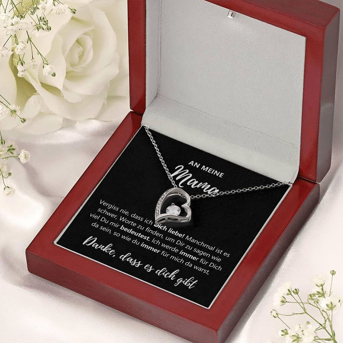 Sparkling Heart Zirconia Necklace