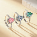 High-End Imitation Diamond Six-Claw Ring