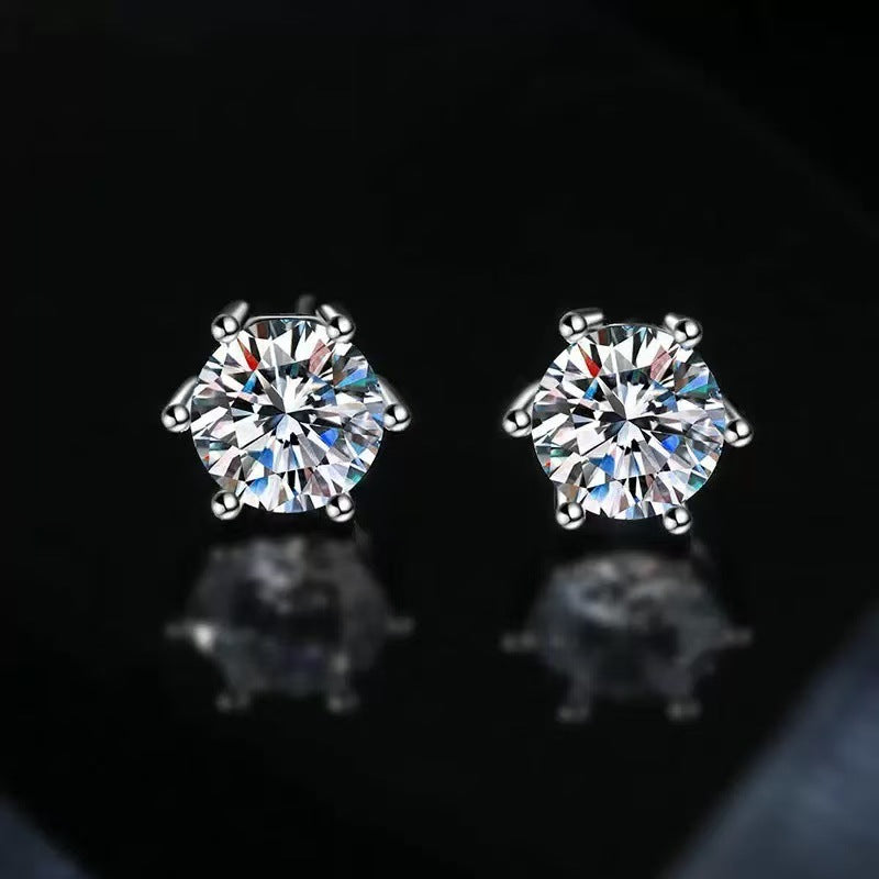 Classic Six-Prong Zircon Stud Earrings