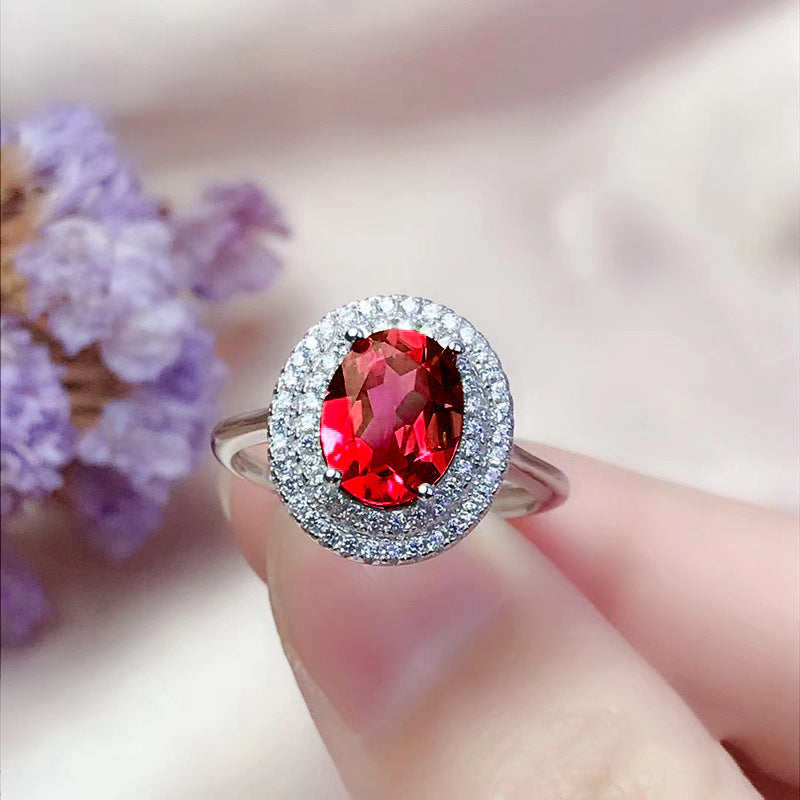 High-End Imitation Diamond Six-Claw Ring